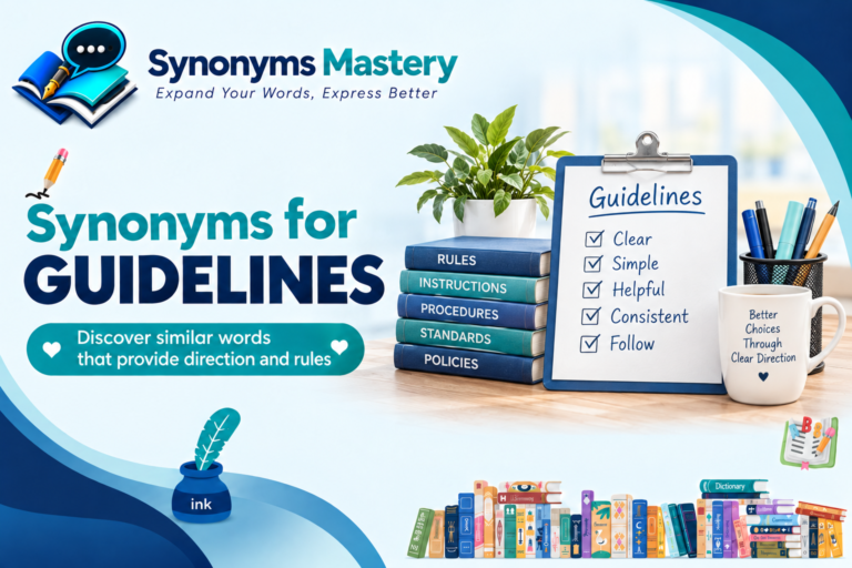 synonyms for guidelines