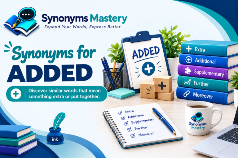 synonyms for added