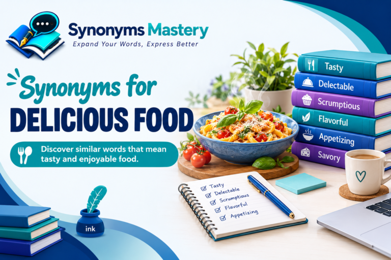 synonyms for deliciousfood