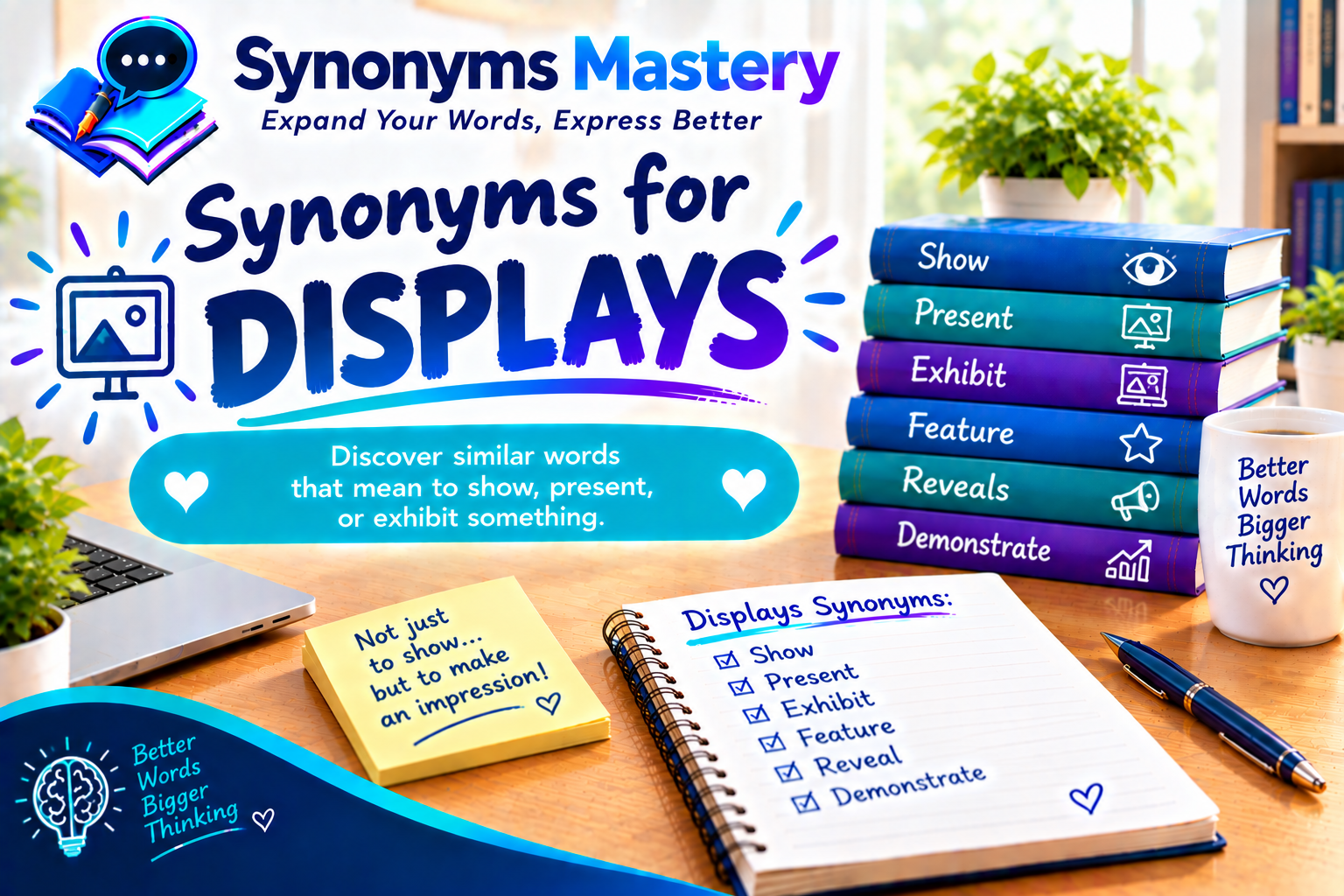 synonyms for displays