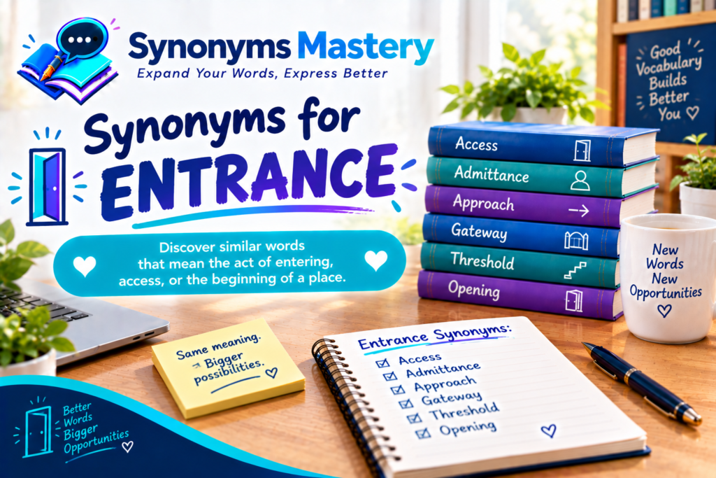 Synonyms for Entrance