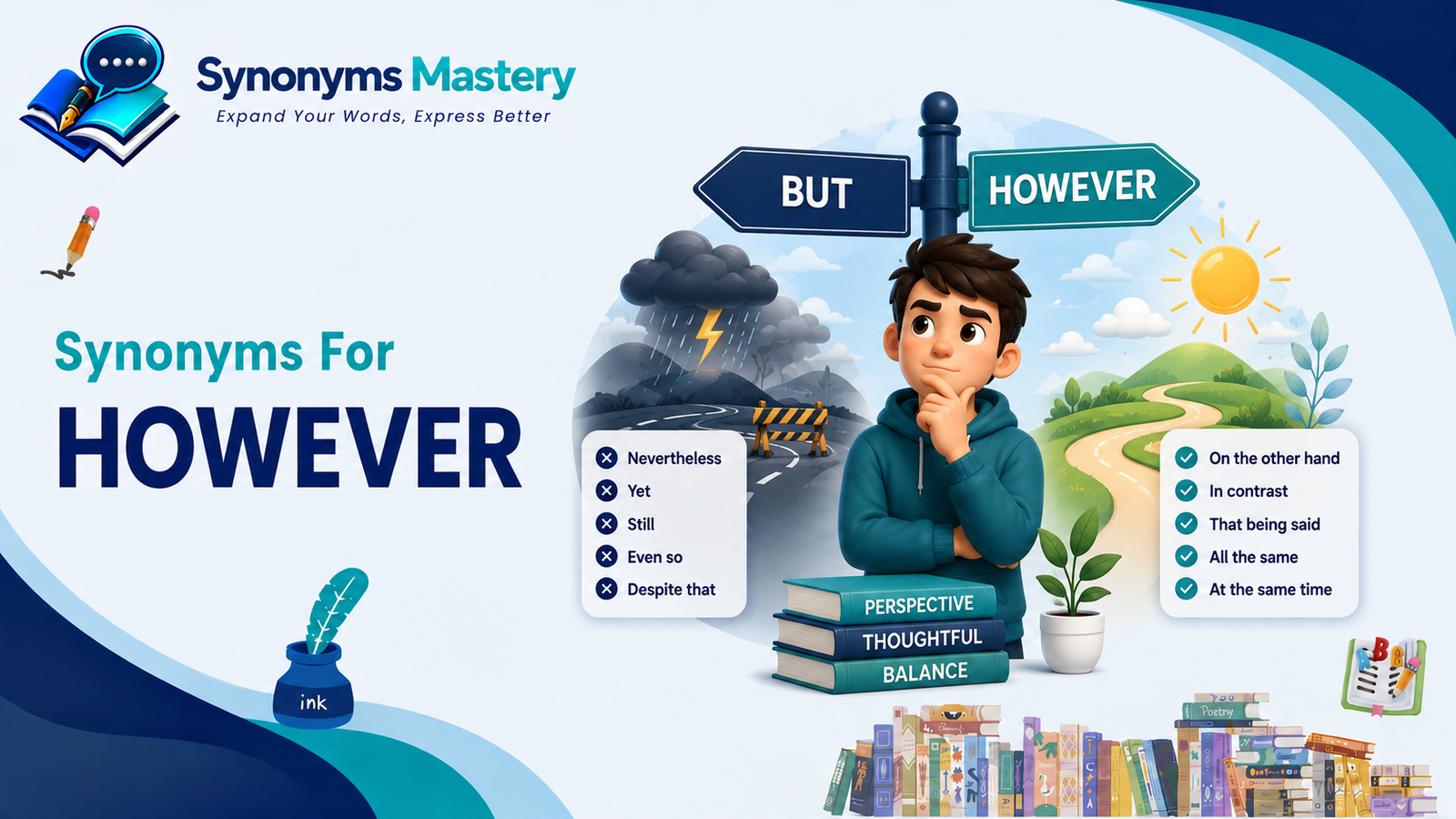 synonyms for however