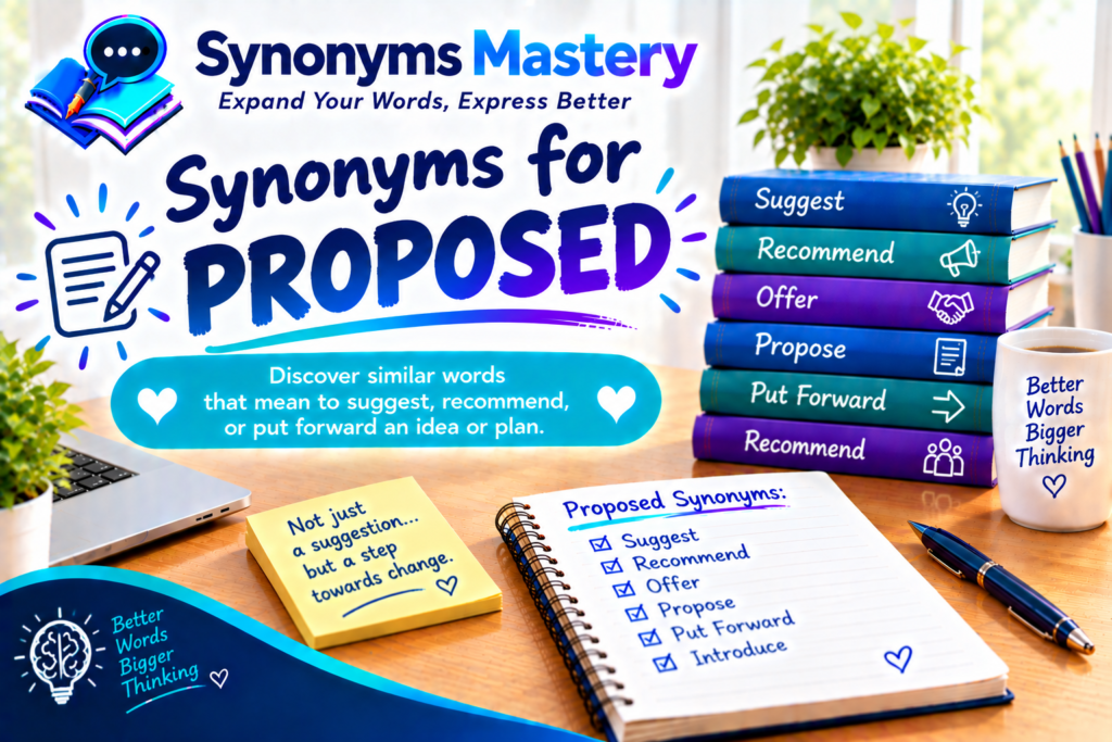synonyms for proposed
